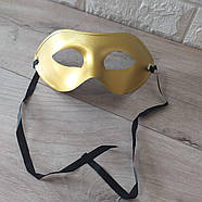 Карнавальна маска "Августина" 24*9 см Золотистий (KG-6623), фото 4