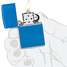 Zippo Classic Sky Blue Matte Zippo Logo 48628ZL, запальничка зипо лого, фото 4