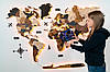 Дерев'яна карта світу на стіну CraftBoxUA з led підсвічуванням, фото 5
