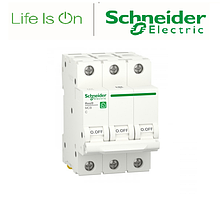 Автоматичний вимикач 3P, 63A, C, 6kA, Schneider Electric Resi9, R9F12363