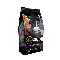 Сухой корм для собак средних пород Savory (индейка и ягненок) 3 кг