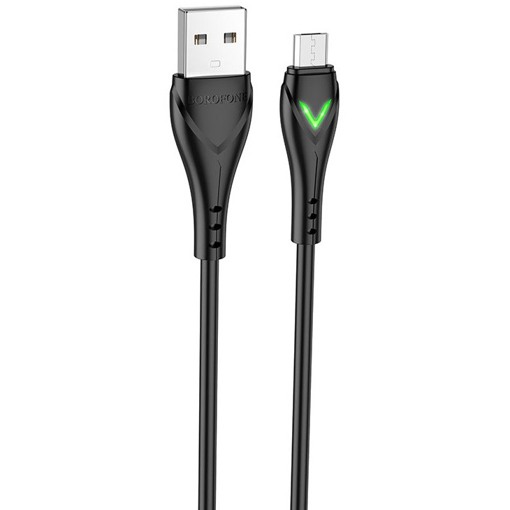 Кабель для зарядки MicroUSB Android BOROFONE BX65 |1м| Чорний