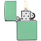Zippo Classic High Polish Green 28129, запальничка зипо зелена, фото 2