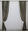 Комплект штор (2шт. 1,5х2,75м.) оксамит (бархат) "Kadife". Колір болотний. Код 1130ш 30-947, фото 2