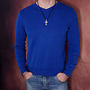 Шовкова цепочка з хрестиком срібло. Срібний кулон хрест і шовковий шнурок зі срібним замком., фото 2