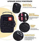 Підсумок сумка аптечка  IFAK SPLIT медична першої допомоги тактична черний з системою MOLLE, фото 5