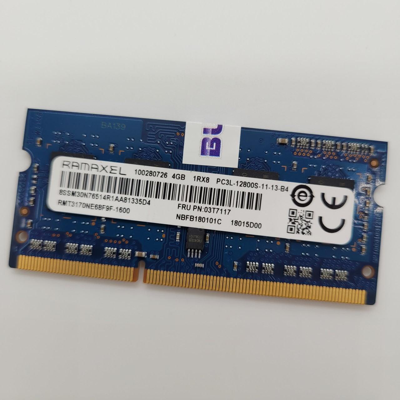 Оперативна пам'ять для ноутбука Ramaxel SODIMM DDR3L 4Gb 1600MHz 12800s CL11 (RMT3170NE68F9F-1600) Б/В