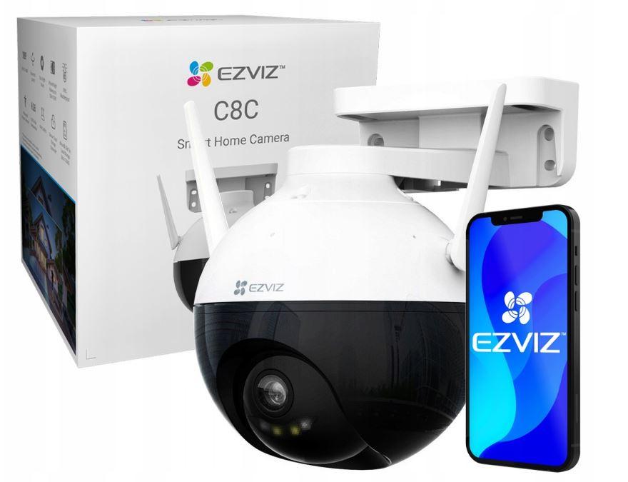IP-камера відеоспостереження Ezviz Dual Light C8C поворотна камера зовнішнього спостереження FullHD WiFi