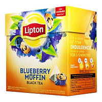 Чай пакетований чорний LIPTON Blueberry Muffin 20 пакетиків-пірамідок