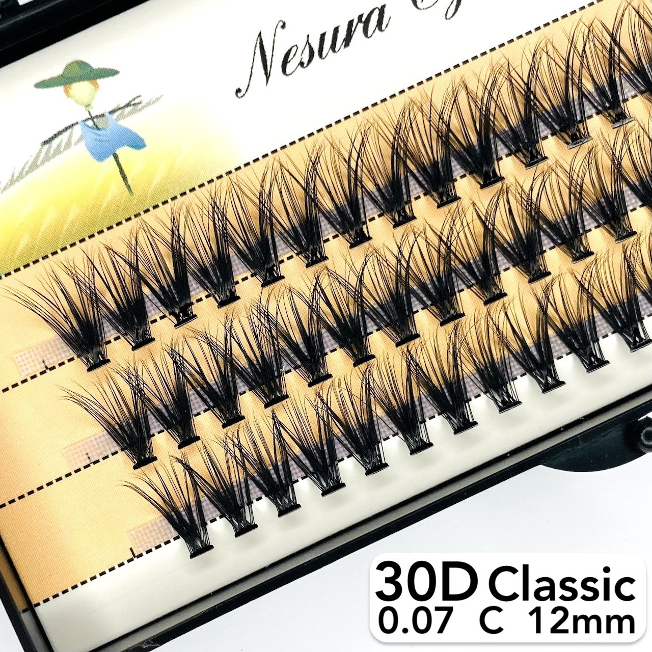 Купить Nesura Eyelash Classic 30D, 0,07, изгиб C, 12 мм, 60 пучков ...