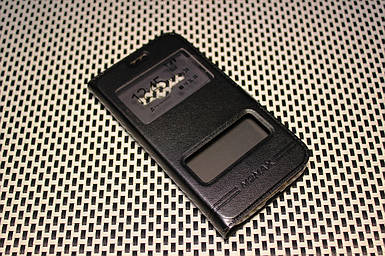 Шкіряний чохол-книжка Momax для Samsung Galaxy J1 2016 Duos SM-J120 чорний