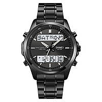 Аналоговые электронные часы с таймером Skmei 2049BKWT Black-White