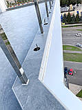 Капельник MAXI для балкона та тераси під плитку алюмінієвий довжина 2 метри колір світло сірий матовий, фото 3
