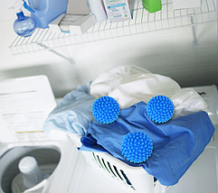 Кульки для прання в пральній машині Dryer Balls 2 шт.. Пральні силіконові кульки для білизни BR00024, фото 6