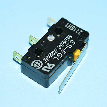 Мікроперемикач 20х11мм SS-5GL, кор. ричаг, 5(3)A, Omron