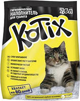 Наповнювач силікагелевий для котячого туалету Kotix, всмоктуючий, 7,6 л (3,5 кг)