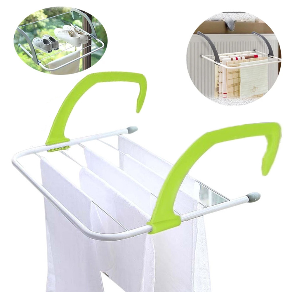 Сушилка для белья 50x35см Fold Clothes Shelf / Съемная навесная сушилка для одежды и обуви на батарею, фото 1