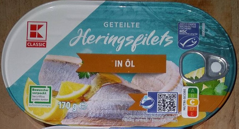 Оселедець Філе в Маслі K-Classic Kaufland Herrings Fillets in Ol 170 г Німеччина