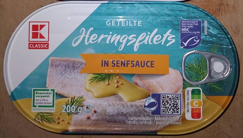 Оселедець Філе в Гірчичному Соусі K-Classic Herrings Filets in Senfsauce Kaufland 200 г Німеччина