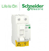 Выключатель дифференциального тока, УЗО, 2P, 25A, 30mA,Schneider Electric Resi9 R9R51225