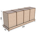 Ящики для пожертв EKOSTAR 640х180х261, фото 3