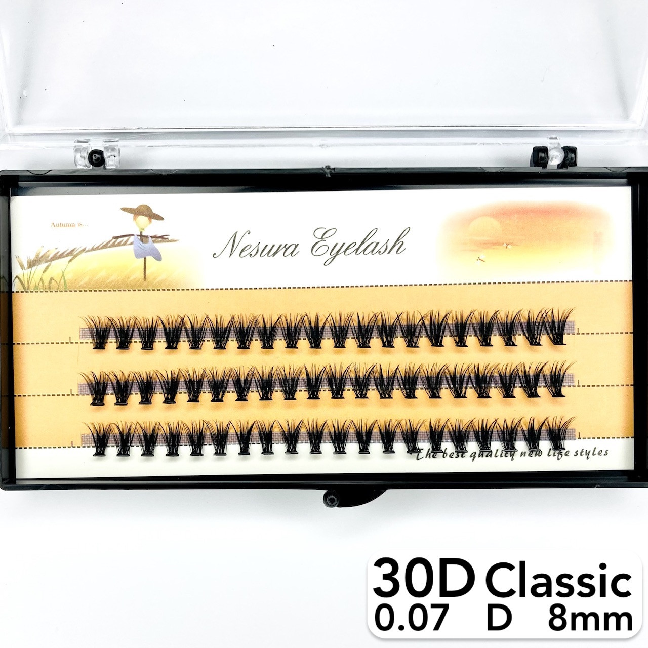 Купити Nesura Eyelash Classic 30D, 0,07, вигин D, 8 мм, 60 пучків Вії ...