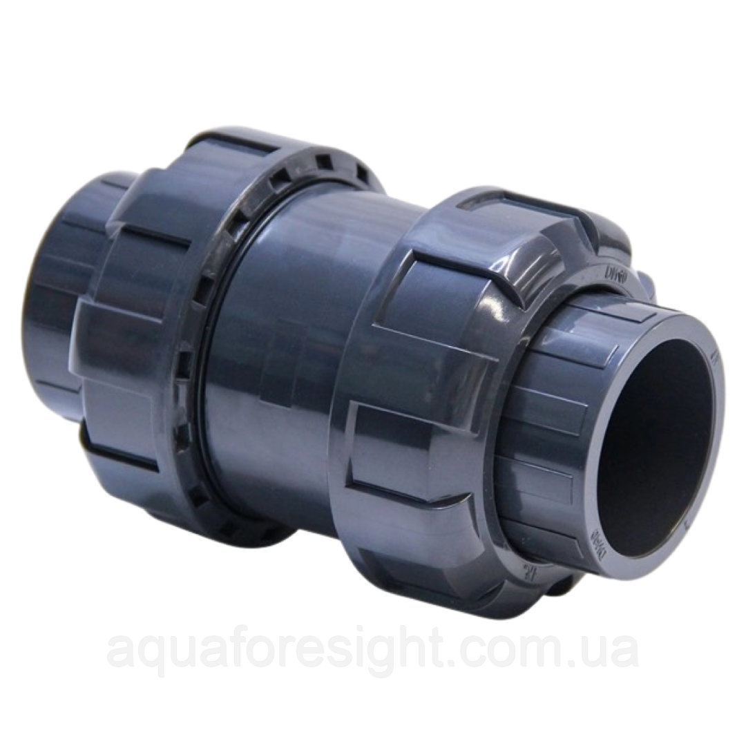 Зворотний клапан із пружиною (клейовий) PVC D.90мм, PN16