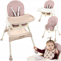 Стілець для годування Kruzzel рожевий (Польща)