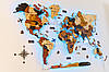 Дерев'яна карта світу на стіну CraftBoxUA з led підсвічуванням, фото 8