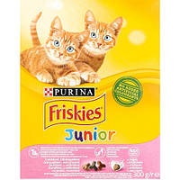 Сухий корм Purina Friskies Junior для кошенят, з куркою, молоком і овочами, 300 г. (7613031868360)