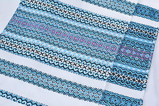 Рушник обрядовий "Стожари" 2,2 м, блакитний, Р056, фото 3