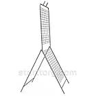 Стійка MONO-1615 D16,0 150 місць, біла. Торговий стенд під окуляри розкладний, кругла труба, фото 6