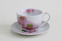Чайная чашка с блюдцем "Орхидея пурпур"