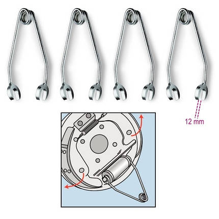 Набір фіксаторів поршнів барабанних гальм 4 шт. Forsage F-904B1, фото 2