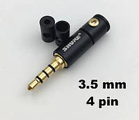 Штекер разборной mini jack 3.5mm SHURE 4pin мини джек