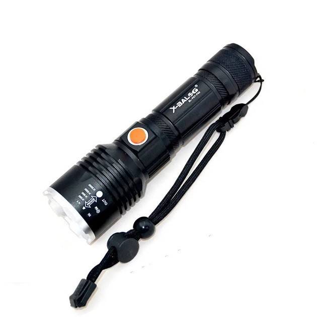 Ліхтарик акумуляторний ручний X-BALOG BL-P07-P50 5 режимів Чорний 54656-E