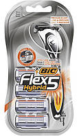 Бритва Bic Flex 5 Hybrid з 4 змінними картриджами 1 шт (3086123471238)