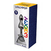 Анальна пробка Wooomy Lollypop Double Ball Metal Plug S, фото 4