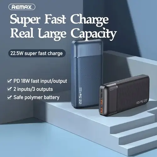 Повербанк, Power Bank REMAX Lango II Series RPP-192 Black QC 22.5W + PD ...