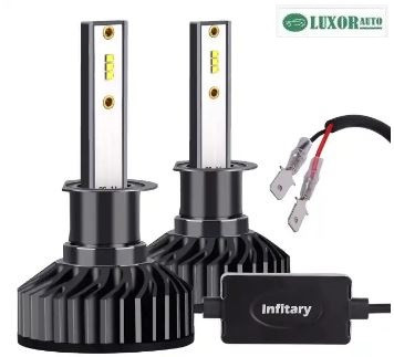 Світлодіодні LED автолампи INFITARY F2 H1 Zes chip 72W 10 000LM з обманкою (Canbus) LED лампи H1 6500K