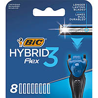 Змінні картриджі для гоління (леза) чоловічі BIC Flex 3 Hybrid 8 шт. (3086123480933)