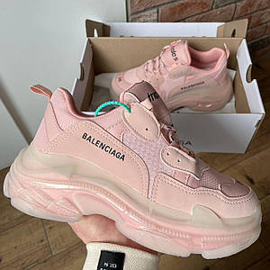 Жіночі Кросівки Balenciaga Triple S Clear Sole Pink 37-39-40