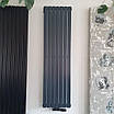 Вертикальний радіатор опалення Blende 1 H-1400 мм, L-394 мм Betatherm (графітовий сірий) нижнє підключення, фото 6