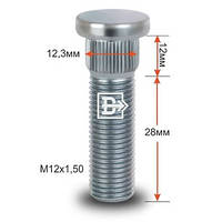 Шпилька забив. CRP123A28 M12X1,50 длина рез.части 28мм Цинк