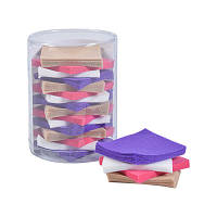 Серветки безворсові в тубусі Doily, 6х6 см, різнокольорові, 400 шт