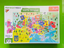 Пазли Мапа України (44 елемента / Навчальні пазли). Trefl