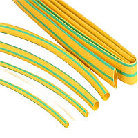 Трубка термоусадочна, 24/8.0 мм, жовто-зелена, 10м
