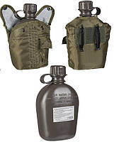 Фляга у чохлі 1 л Mil-Tec US Style 1 L Plastic Canteen with Cover олива, фото 3