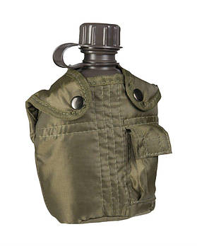 Фляга у чохлі 1 л Mil-Tec US Style 1 L Plastic Canteen with Cover олива