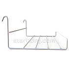 Полиця взуттєва-135 (250) нестандартна з бортиком H120 L250 W135 (d3,5/3), біла. Навіс для взуття в торговельну сітку, фото 2